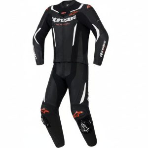 ALPINESTARS GP Force v2 2-Piece Leather Suit - Black/White/Red Fluo - US 46 / EU 56 3160126-1231-56