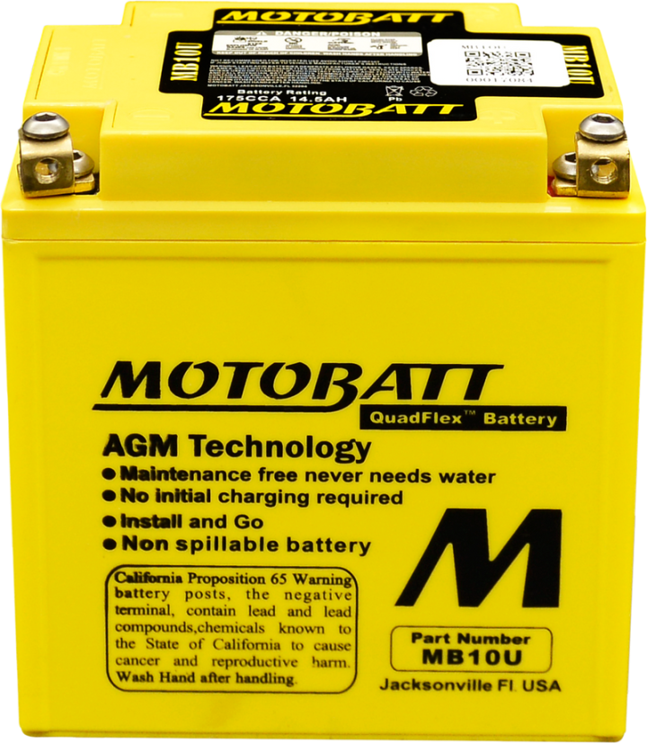 Motobatt Battery Mb10u Sealed Factory Activated 491-1022