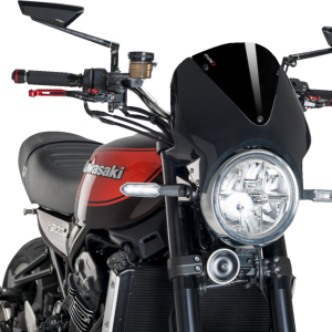PUIG HI-TECH PARTS Windscreen - Black/Black - Z900RS 024NN