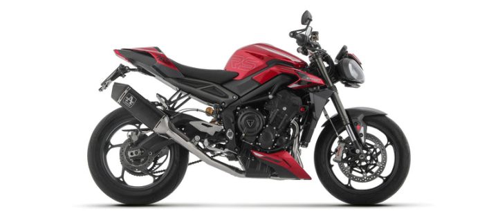 ARROW Triumph Street Triple 765 Moto2 Edition / Triumph Street Triple RS ABS 2023-2024 Full System Racing With Veloce Aluminium Dark Slip Ons 71005VAN