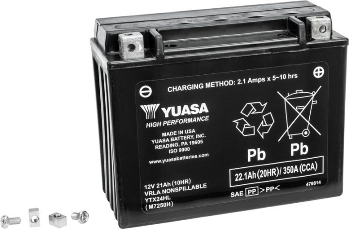 Yuasa Battery Ytx24hl Sealed Factory Activated 49-1991
