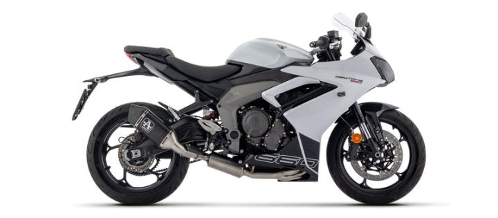ARROW Triumph Daytona 660 2025 Homologated Full System With Veloce Aluminium Dark Slip On 71507VAN