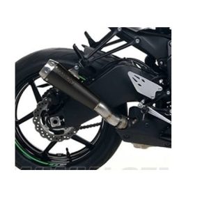 71898PRN Arrow Pro-Race ZX-6R 636 2009-2025 2026 Slip-on Exhaust Nichrome Dark with Steel End Cap