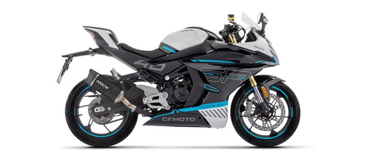 ARROW CF-Moto 450NK / CF-Moto 450SR 2023-2025 Indy Race EVO Aluminium Dark Slip On With Carbon End Cap 71959AKN