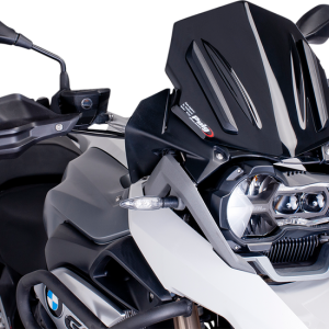 PUIG HI-TECH PARTS Race Windscreen - Black - BMW 6487N