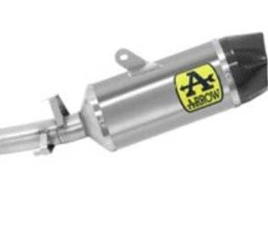 72627AK Arrow Indy Race Slip-on Exhaust, Aluminum for KTM 390 Adventure 20-24
