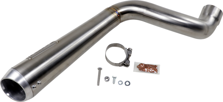 BASSANI XHAUST 4" Short Megaphone Muffler without Catalytic Converter - High Mount Indian FTR 1200 8F227SS