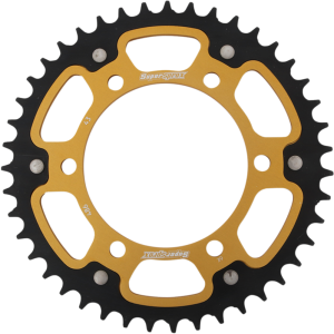 SUPERSPROX Stealth Rear Sprocket - 43 Tooth - Gold - Kawasaki/Yamaha/Suzuki RST-486-43-GLD