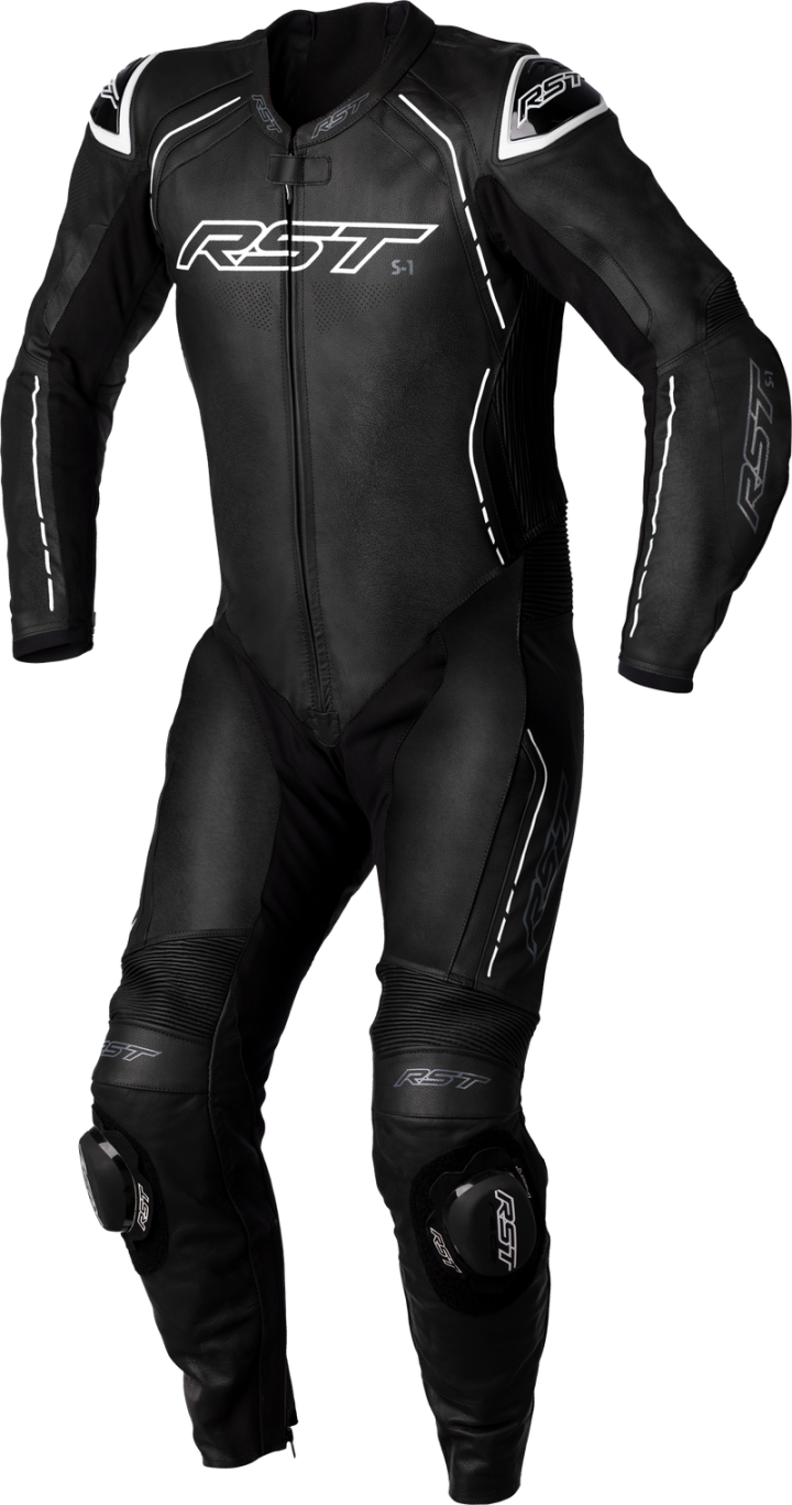 RST S1 Ce Suit Blk/Blk/Whi Leather Lg 556-2987044