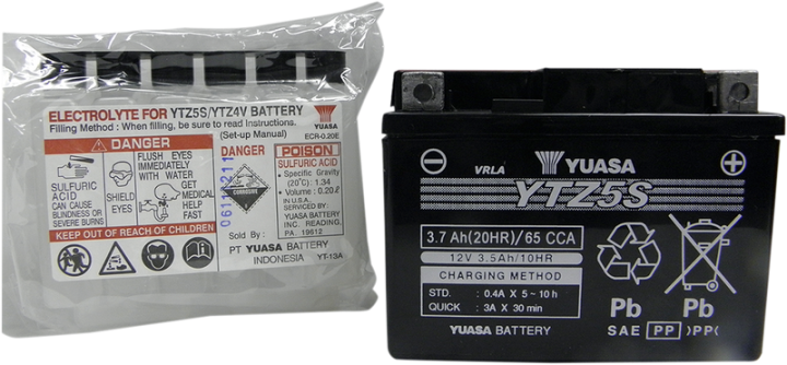 YUASA AGM Battery - YTZ5S-BS YUAM62TZ5