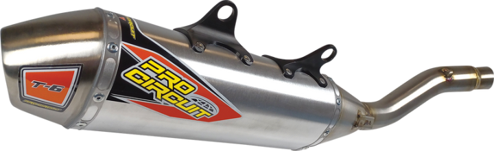 PRO CIRCUIT T-6 Slip-On Muffler - Stainless Steel KTM 250 SX-F 2022 1/2 /350 SX-F 2023 0152225A