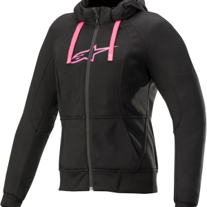 ALPINESTARS Women's Sport Jacket/Hoodie - Black/Pink- Large 4210920-1039-L