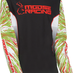 MOOSE RACING Youth Agroid Jersey - Green/Red/Black - Medium 2912-2268
