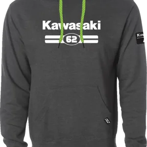 FACTORY EFFEX Kawasaki Sixty Two Pullover Hoodie - Heather Charcoal - Large 27-88104