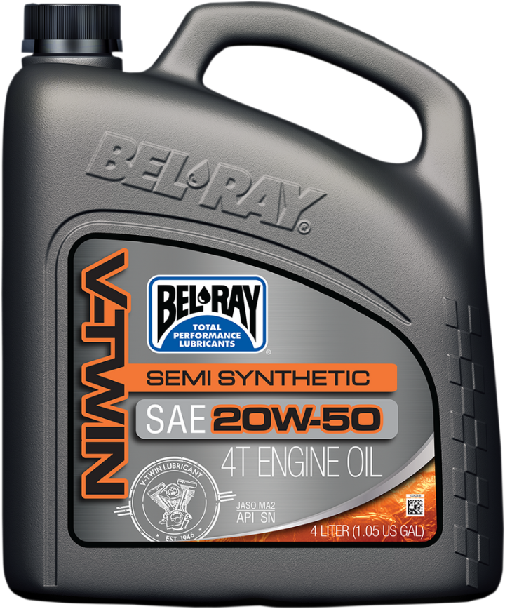 BEL-RAY V-Twin Semi-Synthetic Oil - 20W-50 - 4L 96910-BT4
