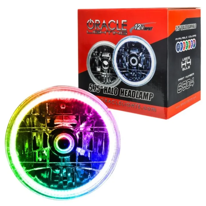 Oracle Pre-Installed Lights 5.75 IN. Sealed Beam - ColorSHIFT Halo 6904-333