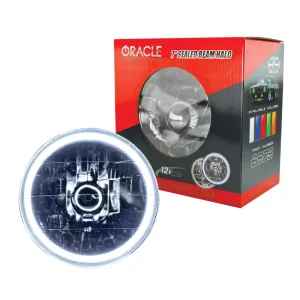 Oracle Pre-Installed Lights 7 IN. Sealed Beam - White Halo 6905-001