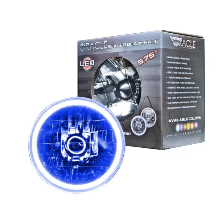 Oracle Pre-Installed Lights 5.75 IN. Sealed Beam - Blue Halo 6904-002