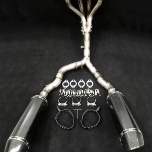 Vandemon Z1000 & SX Titanium Exhaust & Twin Carbon Fiber Mufflers KAWAZ10EXTIKITTB VA-20