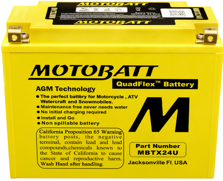 Motobatt Battery Mbtx24u Sealed Factory Activated 491-1018