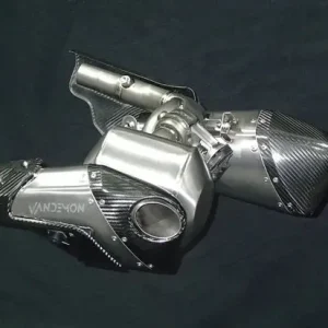 Vandemon Triumph Rocket 3R & GT 2500 2019-25 Titanium Bimodal Stealth Titanium Slip-On Mufflers TRIUMROCKET3O2MUFA VA-152