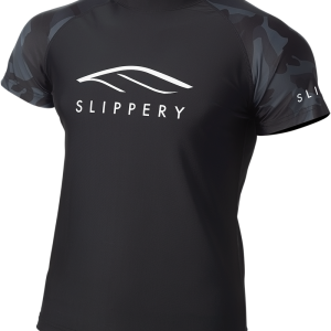 SLIPPERY Rashguard Short Sleeve Underwear - Black/Camo - Large 3250-0138