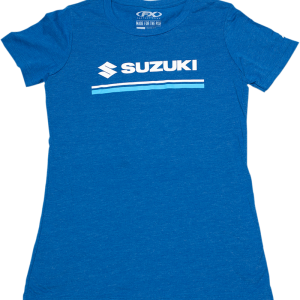 FACTORY EFFEX Women's Suzuki Stripes T-Shirt - Royal Blue - XL 22-87436