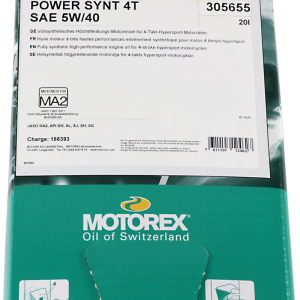 MOTOREX Power Synt 4T Engine Oil - 5W-40 - 20L Dispenser Box 196240