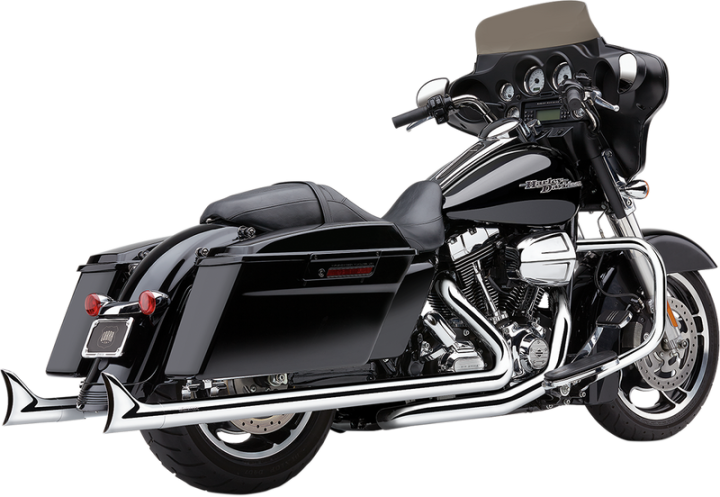 COBRA Dual Speedster Exhaust - Chrome - Fishtail - '17-'19 Dresser 6975