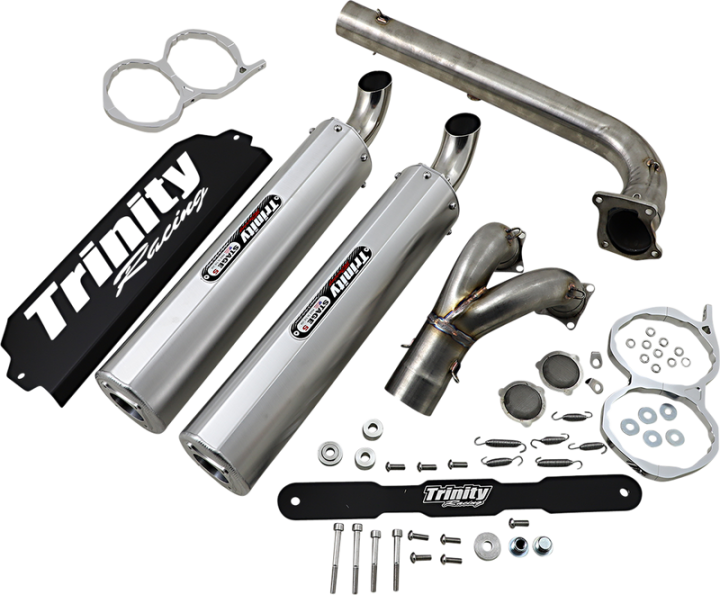 TRINITY RACING Stage 5 Dual Exhaust - Aluminum TR-4174D