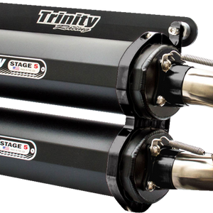 TRINITY RACING Stage 5 Dual Exhaust - Cerakote Black TR-4174D-C2