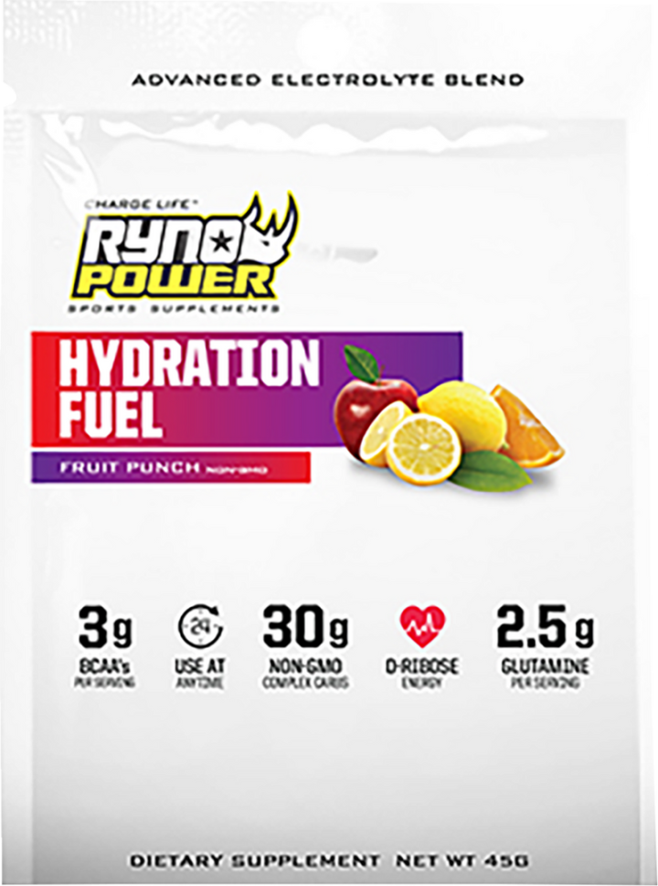 RYNO POWER Hydration Fuel Drink Mix - Fruit Punch - 1 Serving SMP-HYD-FP