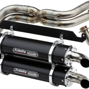 TRINITY RACING Dual Exhaust - Black - Talon 2019-2024 Honda Talon 2 and 4 seat TR-4170D-BK