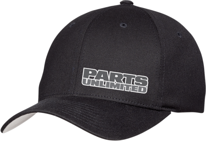 THROTTLE THREADS Parts Unlimited Curved Bill Hat - Black - Small/Medium PSU29H51BKSM