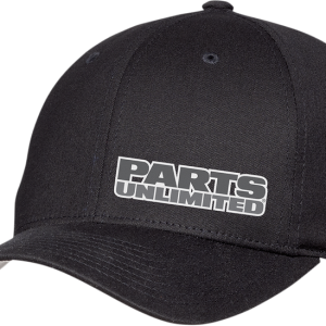 THROTTLE THREADS Parts Unlimited Curved Bill Hat - Black - Large/XL PSU29H51BKLXL