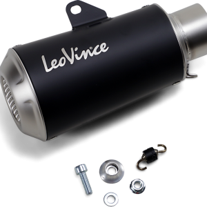 IN STOCK LEOVINCE 54mm Universal LV-10 Slip-On Muffler - Black Edition 9746BU 1811-3792