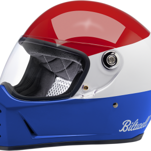 BILTWELL Lane Splitter Helmet - Gloss Podium Red/White/Blue - XS 1004-549-101