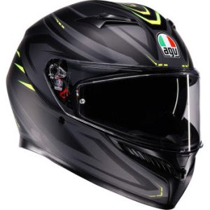 IN STOCK AGV Helmet K3 Syth Matte Black/Yellow Fluo Sm 2118381004-026-S