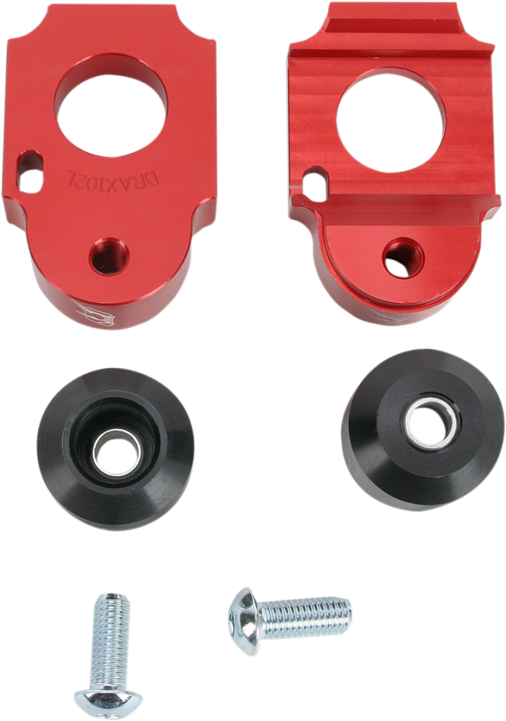 DRIVEN RACING Axle Block Sliders - Suzuki - Red DRAX-102-RD