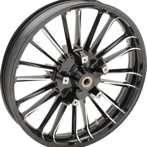 COASTAL MOTO Front Wheel - Atlantic - Dual Disc/No ABS - Black Cut - 21"x3.50" - '00-'07 FL 3D-ATL213BC07