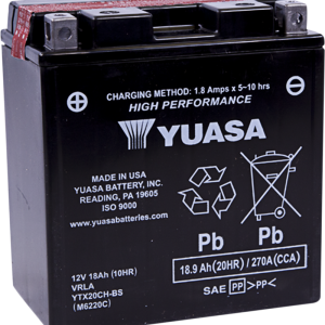 YUASA AGM Battery - YTX20CH-BS .82 L YUAM6220C