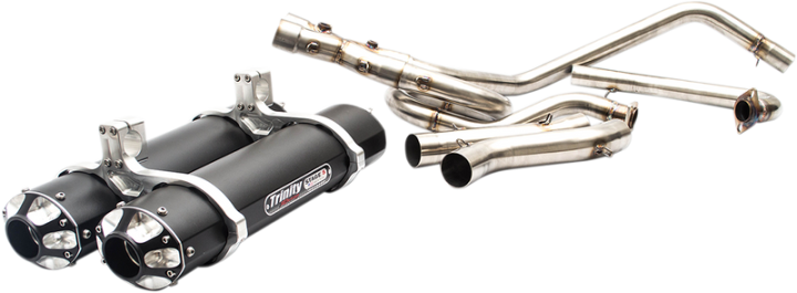 TRINITY RACING Dual Exhaust - Black TR-4112D-BK