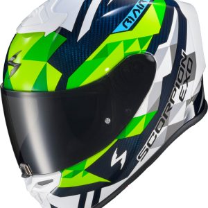 Exo-R1 Air Full Face Helmet Carbon Rastor Wht/Grn/Blue 2x