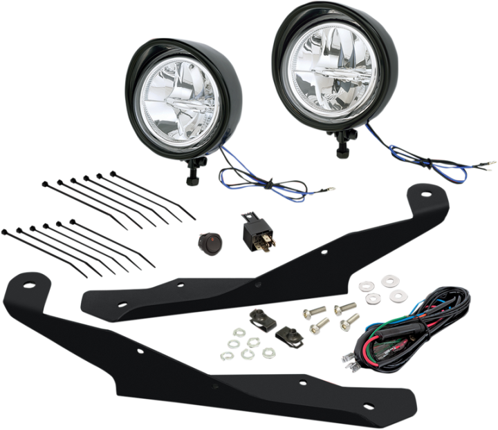 SHOW CHROME LED Driving Light Kit - Black - Ryker 41-402BK
