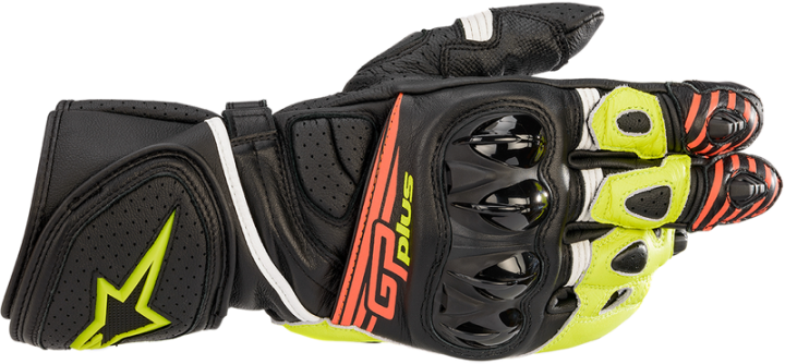 ALPINESTARS GP Plus R v2 Gloves - Black/Fluo Yellow/Fluo Red - 3XL 3556520-1538-3X