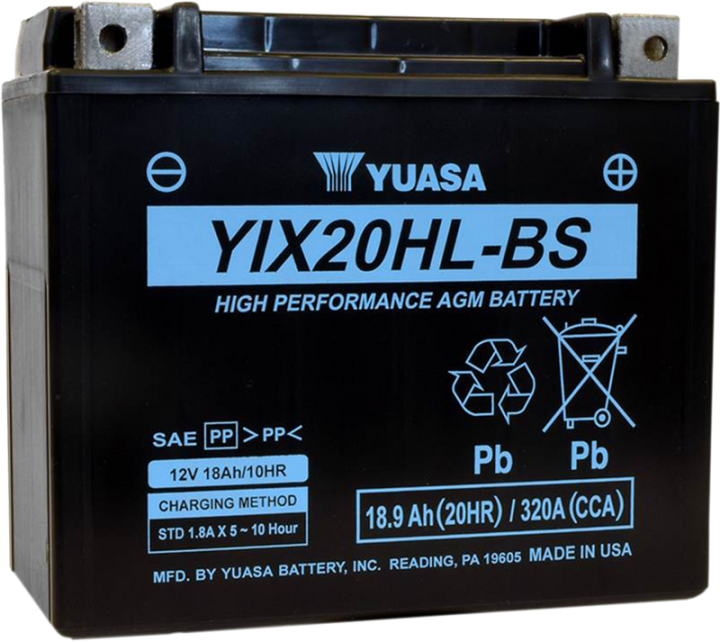 YUASA AGM Battery - YIX20HL-BS YUAM620BHX