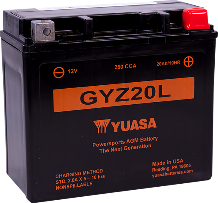 YUASA AGM Battery - GYZ20L YUAM720GZ