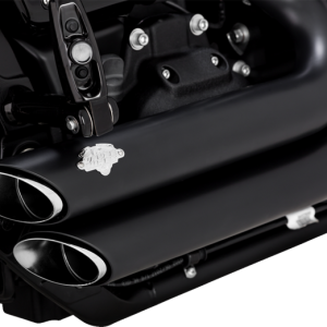 IN STOCK OPEN BOX VANCE & HINES Shortshots Staggered Exhaust System - Matte Black Softail 2018-2023 47333