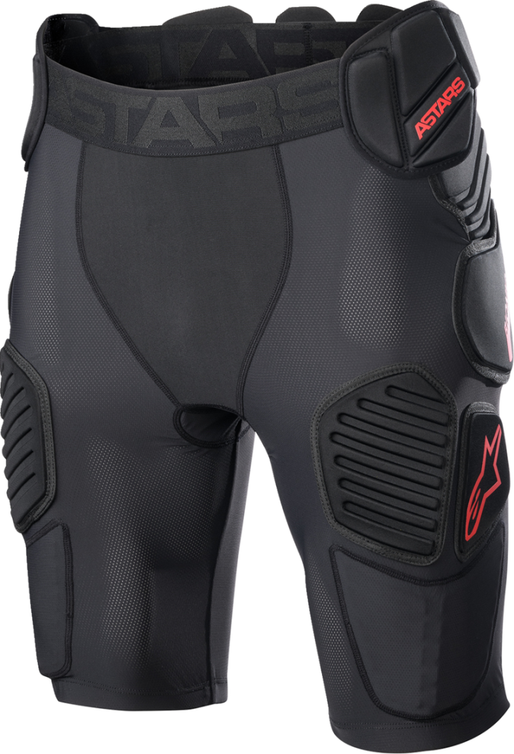 ALPINESTARS Bionic Pro Protection Shorts - Black/Red - Small 6507523-13-S