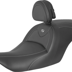 SADDLEMEN Roadsofa Carbon Fiber Seat - Carbon Fiber Weave - with Backrest - GL1800 '14-'17 H23-20-185BR